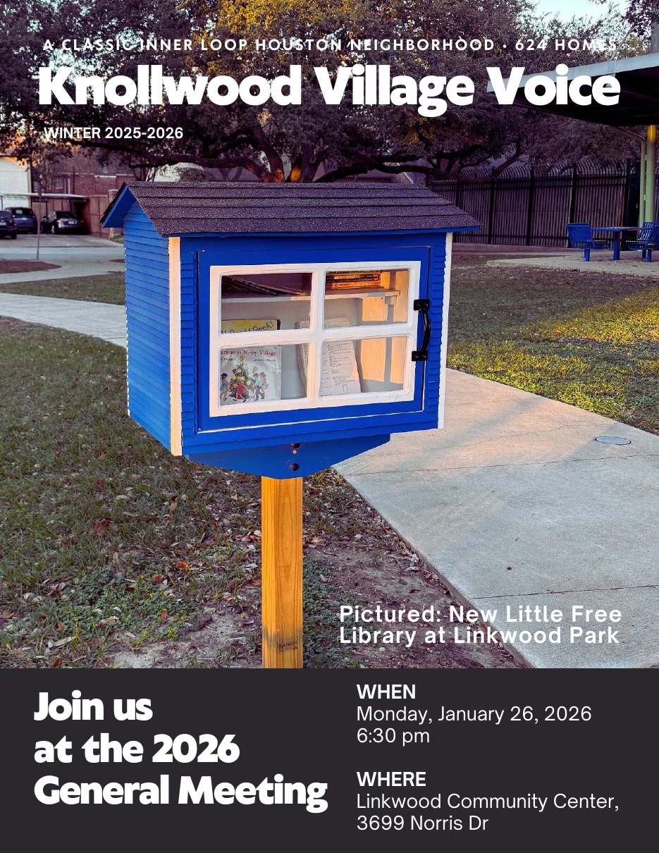 Cover of the latest Knollwood Village Voice newsletter